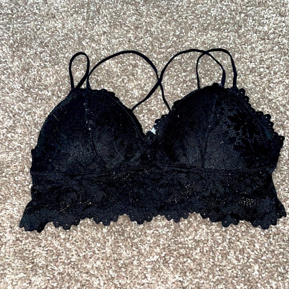 Black lace bralette